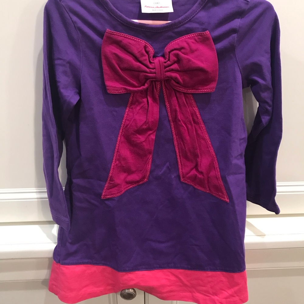 Hanna Andersson big bow dress w/matching leggings